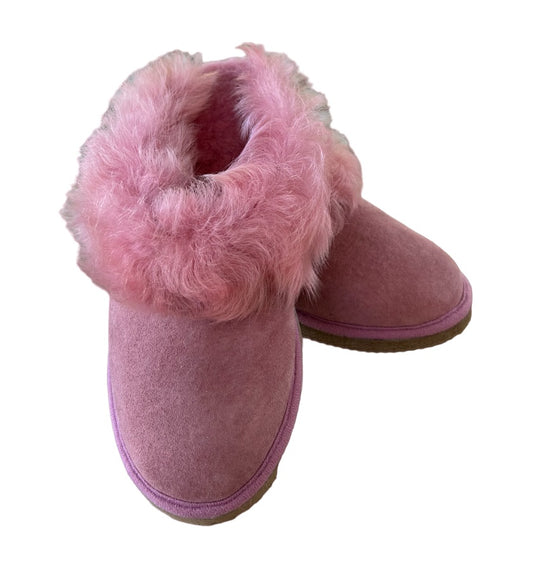 FREE DELIVERY ALL-OVER US, 5-7 DAYS DELIVERY TIME. Genuine Sheepskin Women's Slippers  Open-back Pink.